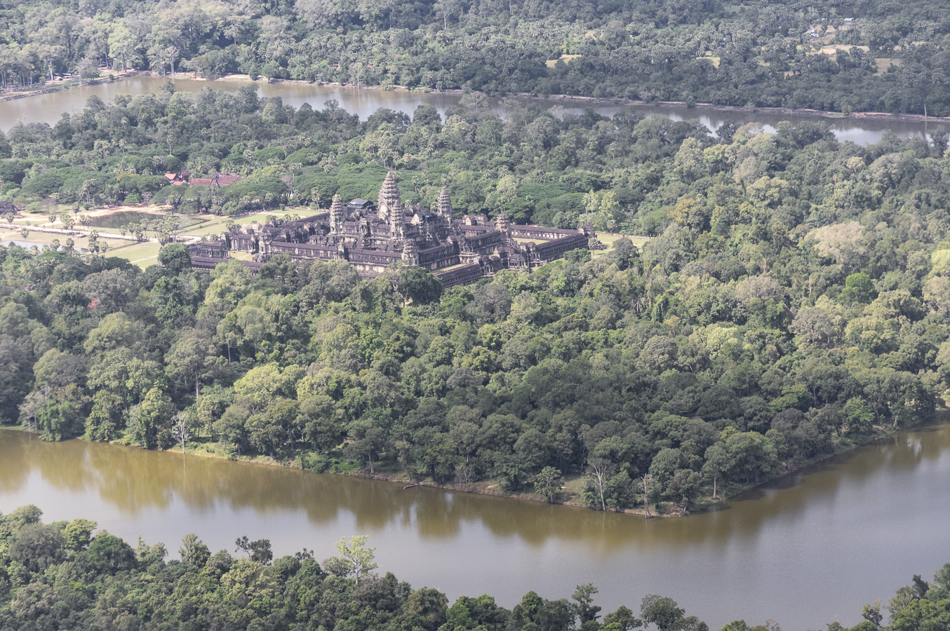 Aerial view of the Angkor Wat Complex