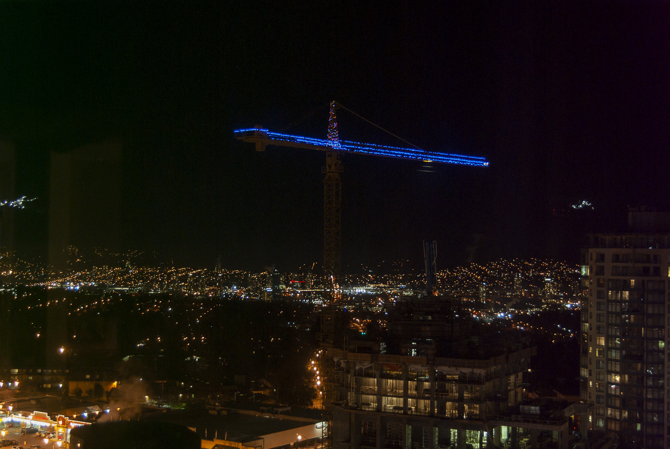 Night Over Vancouver - Ski Slopes
