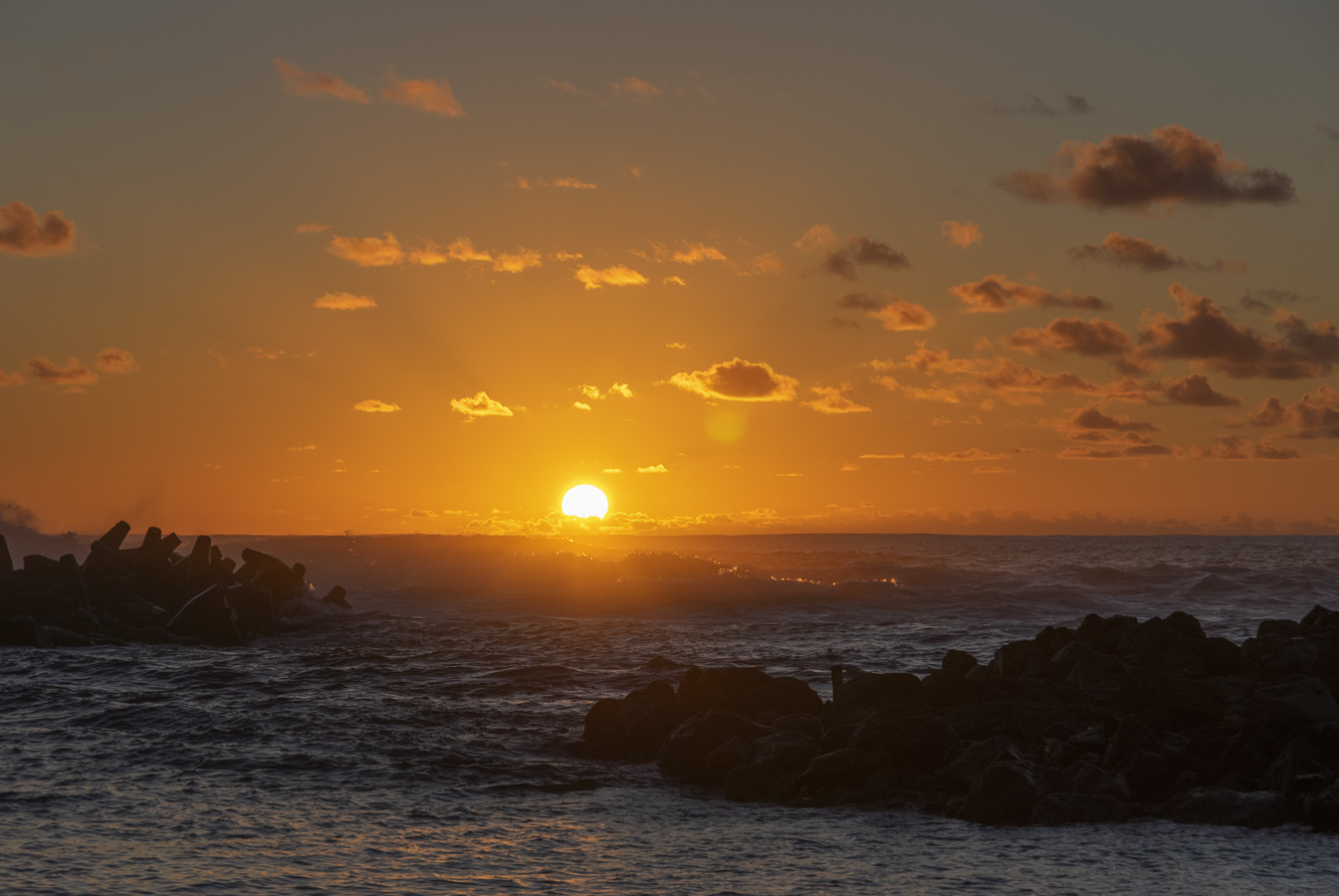 Sunset near Ahu Tahai