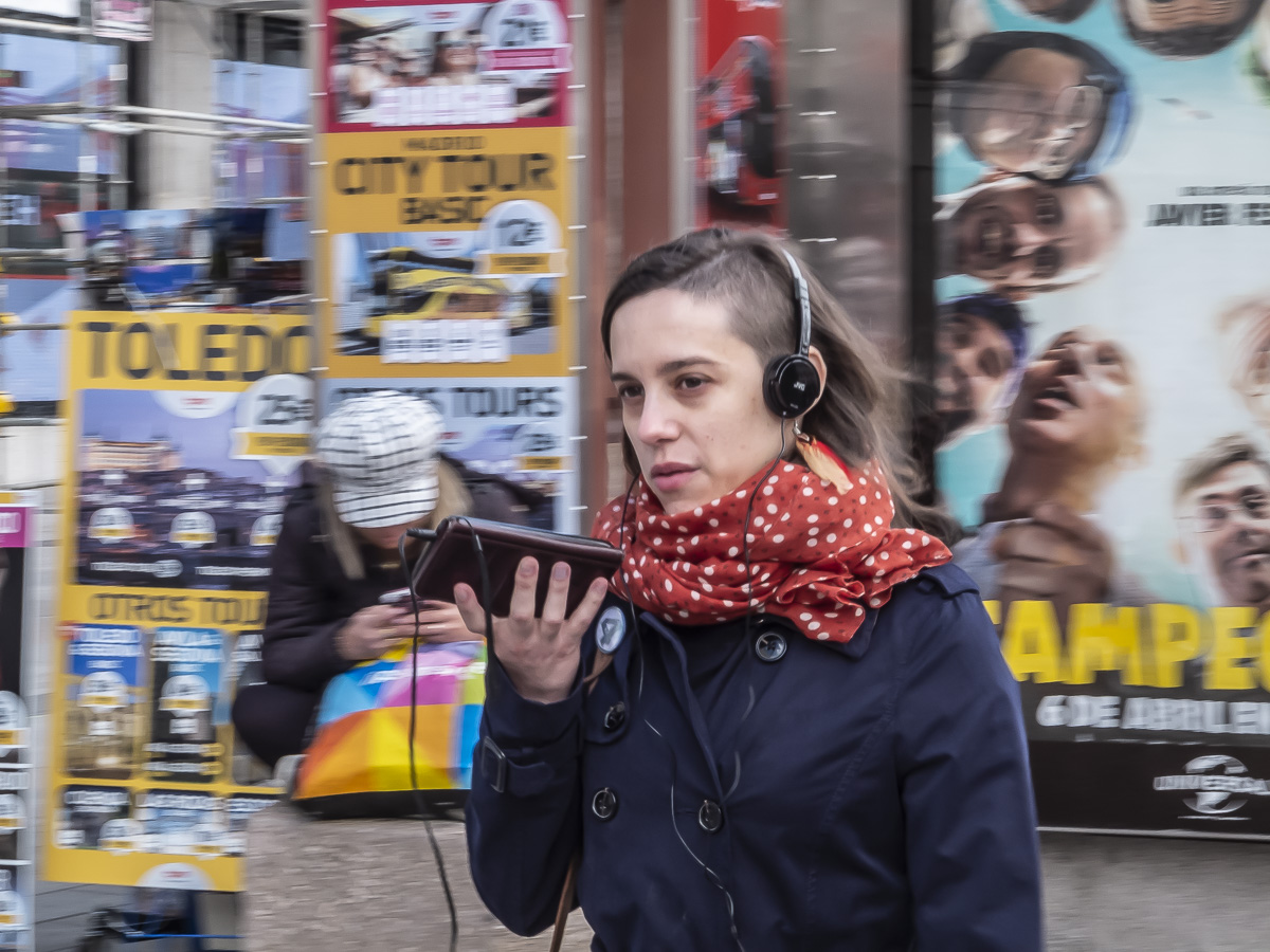 Madrileños Enjoying the Puerto del Sol